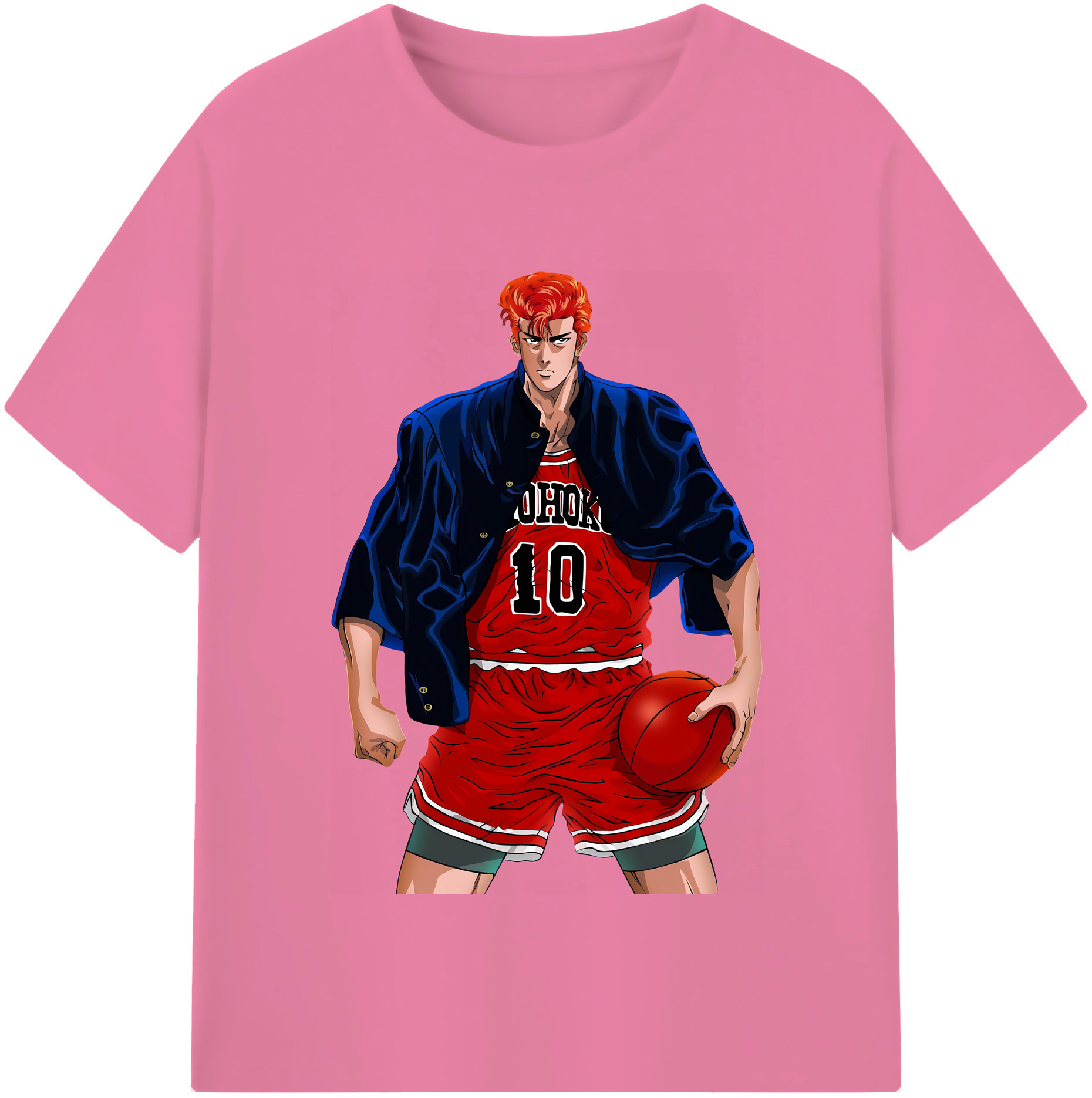 SLAM DUNK／スラムダンク 綿100％半袖Tシャツ（フロントプリント）